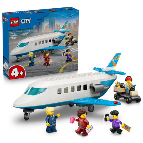 Lego city 60492 - city, passagierjet